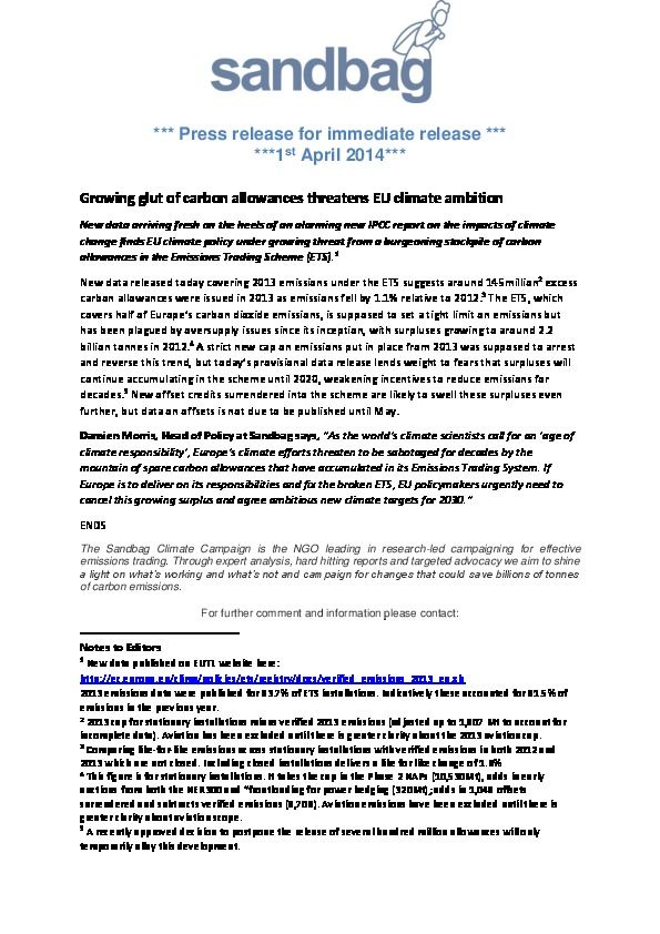 Growing glut of carbon allowances threatens EU climate ambition