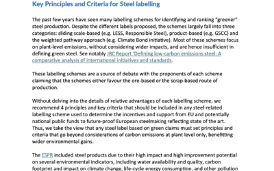New Principles for Steel Labelling: response to the consultation on the Industrial Decarbonisation Accelerator Act