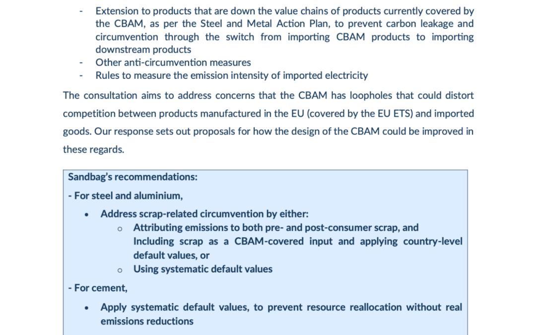 Strengthening the CBAM — by default